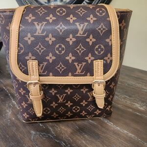 Elegant Tan and Brown Women's Back Pack Designer Inspired.